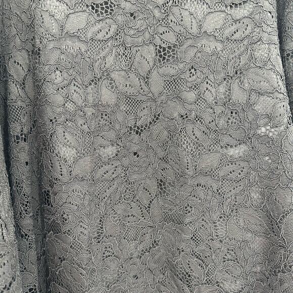 Halogen Size 10 Skirt Black Layered Lacey Crocheted Midi Flare Basic Casual Work - Picture 3 of 5